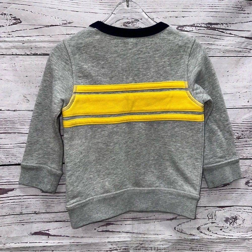 GAP Kids Grey & Yellow Striped Sweatshirt Size 2
